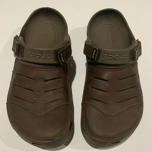 CROCS Yukon Mesa Leather Top Clogs Size 11